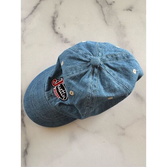 Vintage Justin boots denim hat baby unisex 1-4 year 90’s ones size fits most - Picture 3 of 6